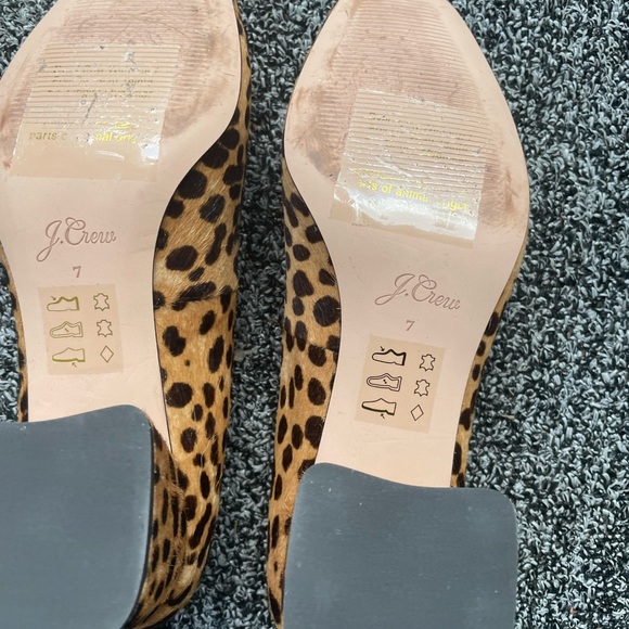 J.Crew Block-heel pumps in leopard calf hair-L357 - Picture 6 of 8